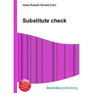  Substitute check Ronald Cohn Jesse Russell Books