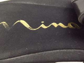 Womens shoes black glitter formal Nina 10 M slingback heels pumps 