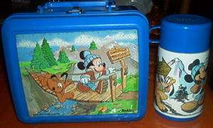 Lunchbox and Thermos Set Mickey Mouse 1987 Aladdin  