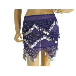  Purple Hip Scarf Belly Dance Costume Wrap Belt Coin Toys 