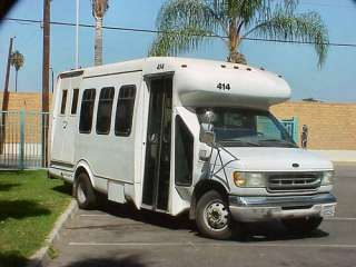 2002 FORD E 450 14 PASS SHUTTLE BUS 7.3 POWERSTROKE DIESEL AND 