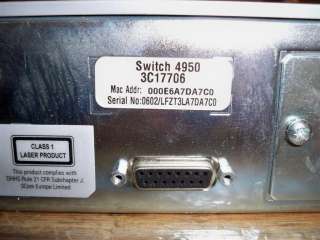 3Com 3C17706 SuperStack 3 24 Port Switch 4950 Parts/Rep  