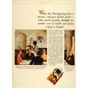  1926 Ad Reynolds Tobacco Dining Table Thanksgiving Feast Dinner 