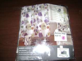 WAMSUTTA SHOWER CURTAIN POLYESTER FABRIC FLORAL REFLECTIONS 70 X 72 