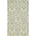 Hand hooked Damask Beige Yellow/ Grey Wool Rug (39 x 59) Compare 