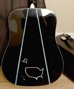 Esteban Black Turquoise look Acoustic Guitar and Amplifier Set 