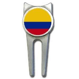 Colombia flag golf divot tool
