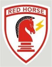 USAF AIR FORCE RED HORSE MILITARY STICKER DECAL  