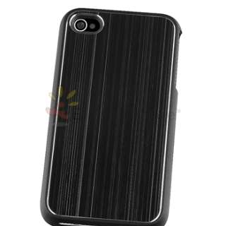 Black Aluminum HARD CASE+PRIVACY FILTER For iPhone 4 4S 4G 4GS G 