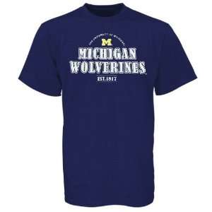   Wolverines Navy Blue Youth Challenge T shirt