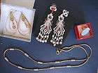 gorgeous lot 4 earrings bebe necklace ann taylor moonstone ring