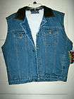   Members Only Rugged Wear sherpa denim jeans vest jacket sz L14/16 NWT
