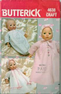 Vintage Butterick Baby Doll Clothes Sewing Pattern  