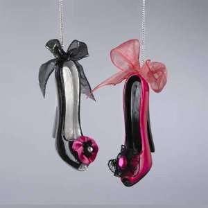  Pack of 36 Fashion Avenue Sassy Pink and Black Peep Toe 