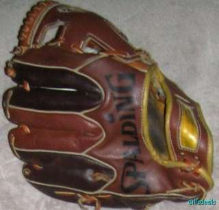 Vintage Spalding Baseball Glove Model 423835 RH Dusty Baker D 0001 