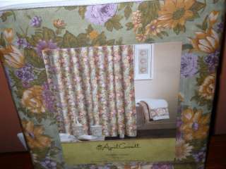 April Cornell Green Yellow Pink Floral Shower Curtain  