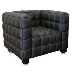 Arriga Modern Black Leather Chair  