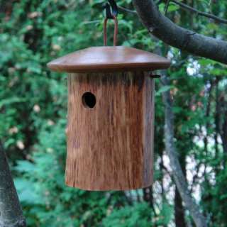 Natural Wood Backyard Chickadee Bird House Birdhouse  