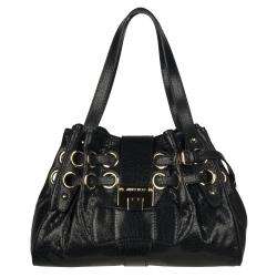   Choo Riki Small Black Textured Leather Shopper Bag  
