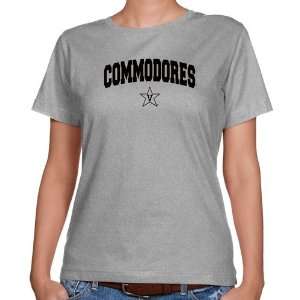  Vanderbilt Commodores Ladies Ash Logo Arch Classic Fit T 