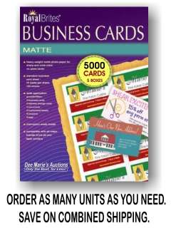 5000 Blank Business Cards Heavy Weight Matte 1000 / bx  