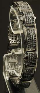   Inch Black Rhodium Micro Pave CZ Bling Hip Hop Jewelry Bracelet  