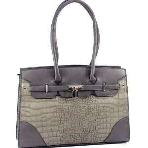  Grey Kelly Style Handbag Purse 