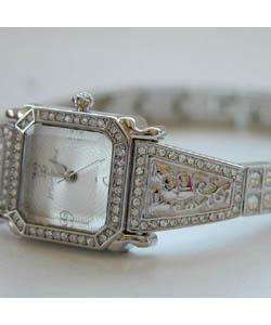 Betsey Johnson BJ4084 Womens Silver/ White Watch  