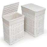 White Hamper with Liners (Set of 2)  