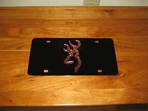 Browning license plate/ Laser cut 3D Inlaid Tag  