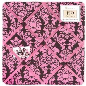  Bella Pink And Brown Fabric Memo Board By Jojo Designs 