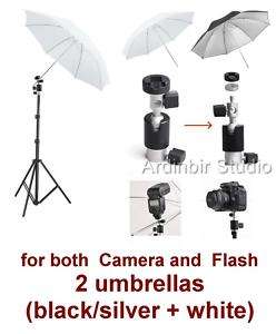 Strobe Camera Flash Mount Umbrella Photo Lighting Kit  