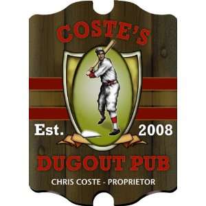  Vintage Personalized Dugout Pub Sign