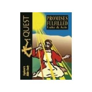  Bible Quest Promises Fulfilled Luke & Acts (9781889015156 