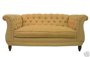 Chesterfield Sofa With Rolled Arms and Tufted Back  