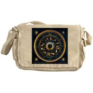  Khaki Messenger Bag Blue Marble Zodiac 