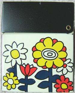 Vintage OHIO ART METAL RECIPE BOX FLOWER POWER 1960s  