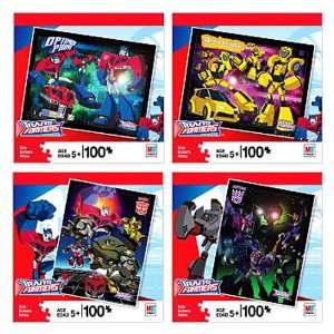  Transformers Animated 100 Piece Puzzles   Set of 4 Toys 