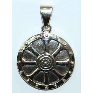  Sterling Silver Viking Shield Pendant 