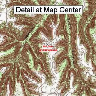  USGS Topographic Quadrangle Map   Borden, Indiana (Folded 