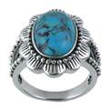 Southwest Moon Sterling Silver Turquoise Flower Ring Today 