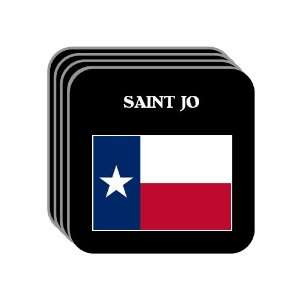 US State Flag   SAINT JO, Texas (TX) Set of 4 Mini Mousepad Coasters