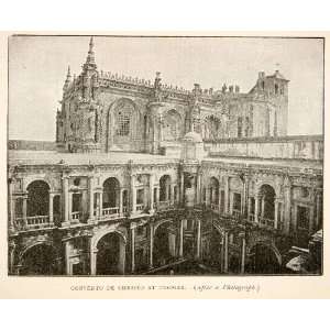 1895 Print Convent Order Christ Church Tomar Portugal Romanesque 
