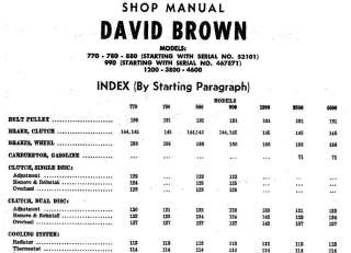 Case David Brown Tractors Shop Service Manuals 770 780 880 990 1200 