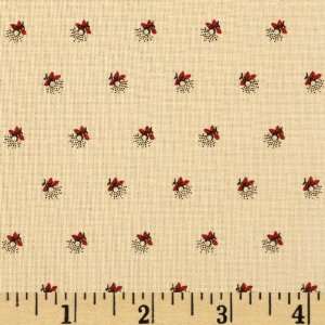   Buds Beige/Red Fabric By The Yard jo_morton Arts, Crafts & Sewing