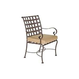  OW Lee Classico Wrought Iron Cushion Arm Patio Dining 