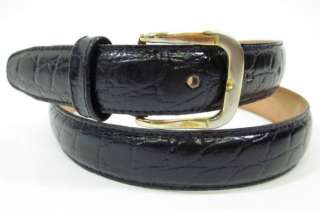 PAUL LAWRENCE Black Textured Split Leather Belt 34  