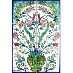 Mosiac Colorful Plant 6 tile Cermaic Wall Mural  