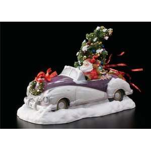  Santas Holiday Car Cold Cast Resin Figure by Peggy Abrams 