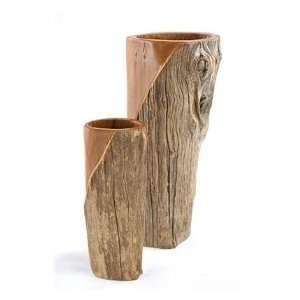 Fair Trade Handmade Rustic Wood Vases 